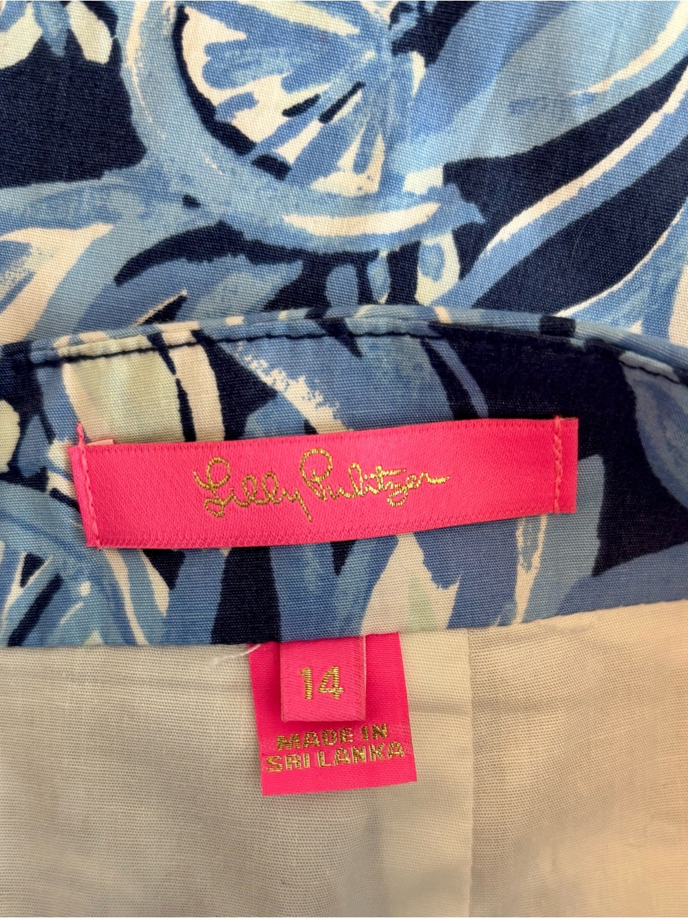 Lilly Pulitzer Izzy Skirt You're the Zest High Tide Navy Blue Citrus - Picture 4 of 4
